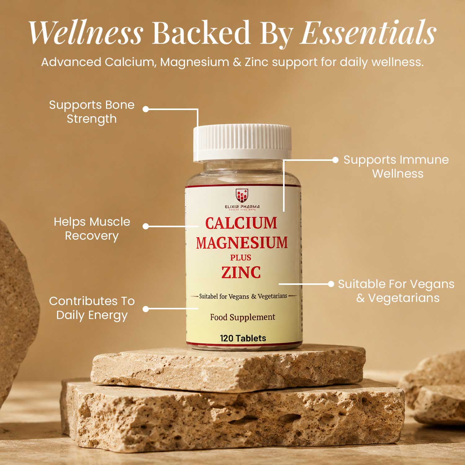 Calcium Magnesium & Zinc - Daily Bone, Muscle & Immune Support